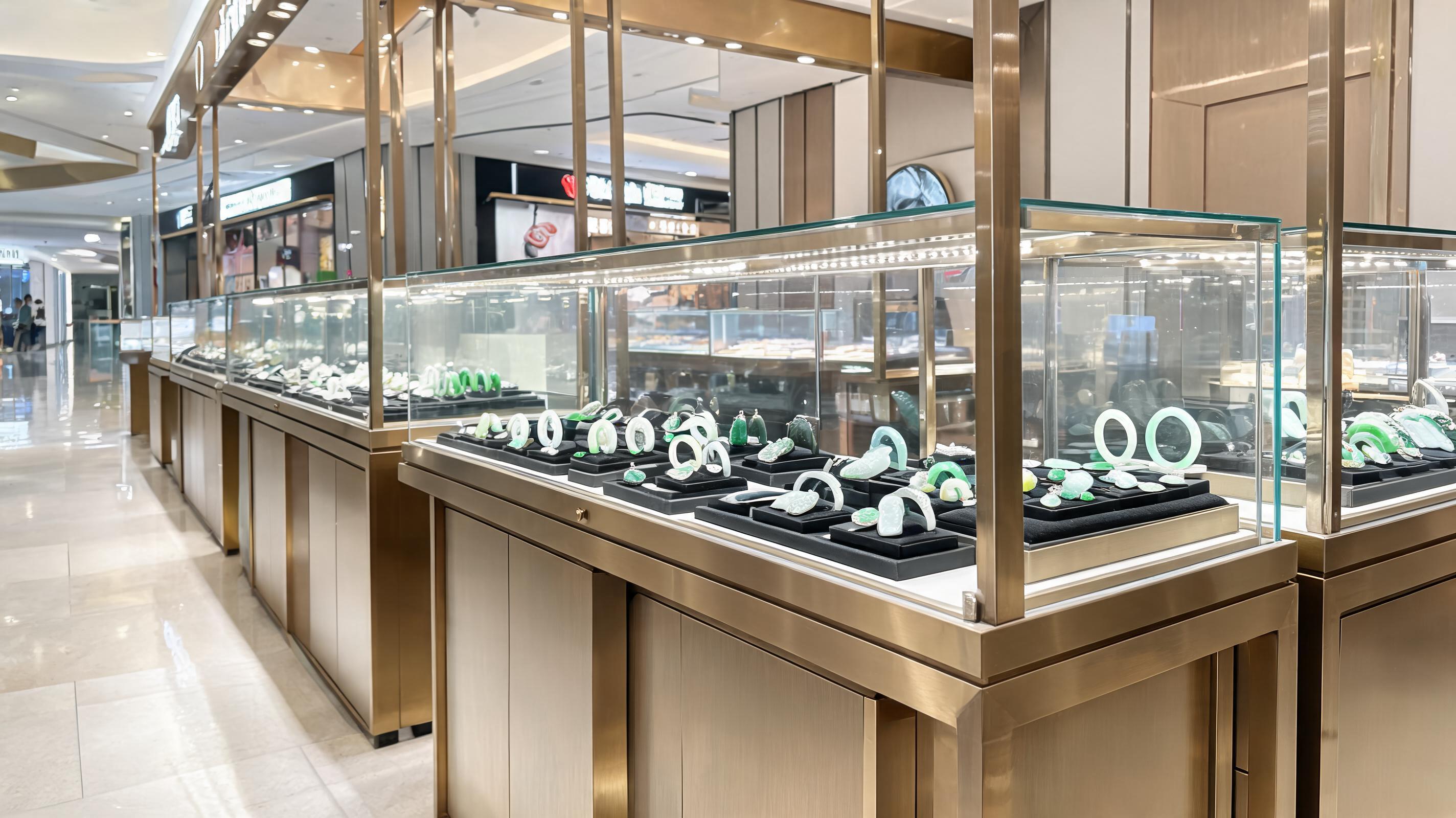 整店交付首饰玉器展柜，展示柜厂家免费设计更贴心 配图 2