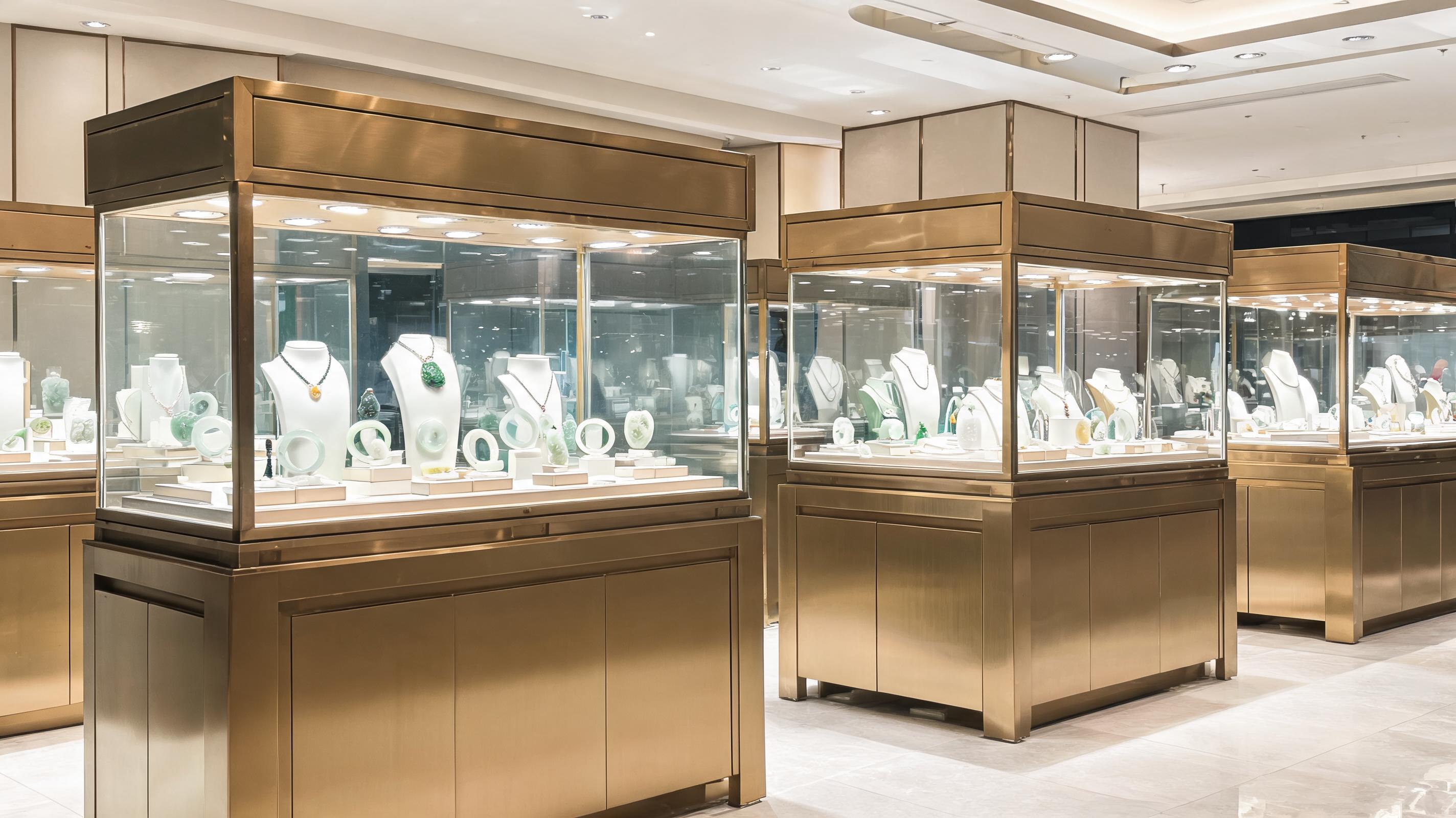 展示柜厂家直供，首饰玉器展柜定制+整店交付更省心 配图 2